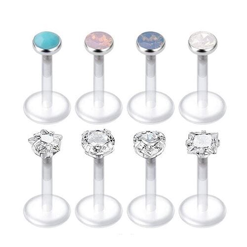 Acryl Bioflex Piercingschmuck für Lippe & Ohr in 2 verschiedenen Styles